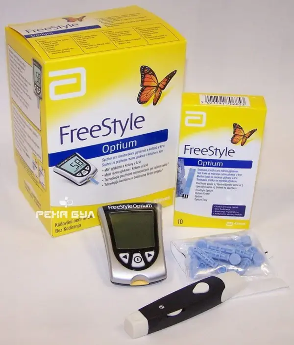 Апарат за кръвна захар Optium FreeStyle, снимка 4